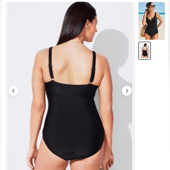 One Piece Bathing Suit for Women Swimsuits Tummy Control Retro M - Picture 2 of 4